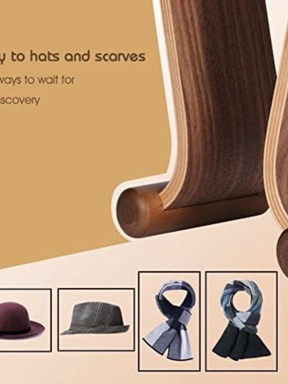 Wood Headphone Stand, Headphone Holder Wood Headset Stand Compatible for Sony, B - Picture 2 of 7